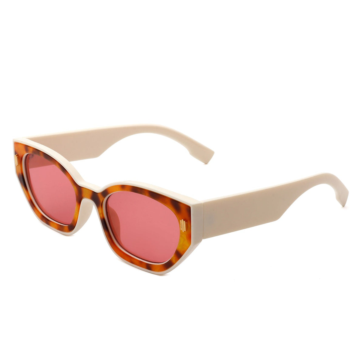 Dawnmist - Geometric Retro Round Irregular Narrow Cat Eye Sunglasses - Charming Charlie