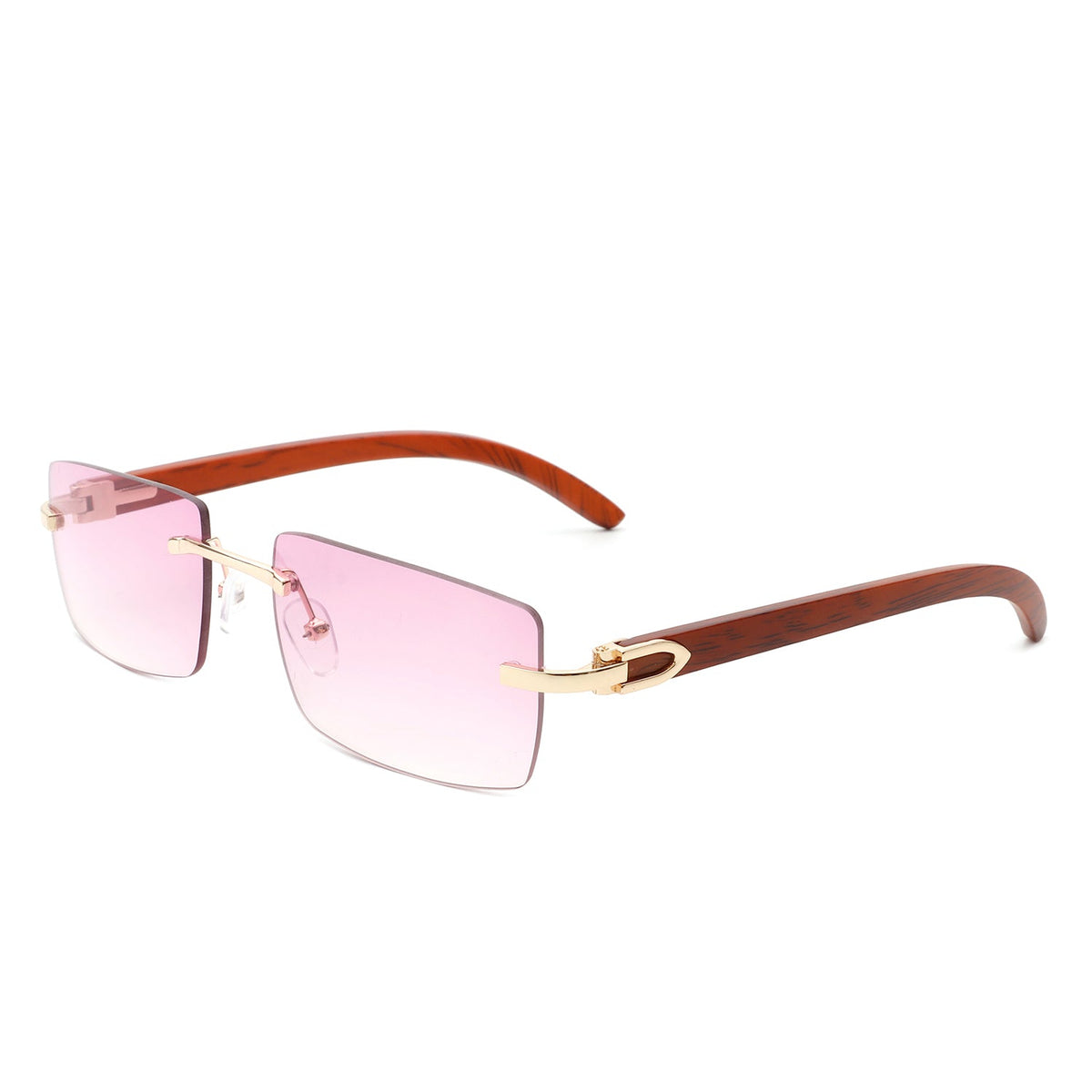 Oceanize - Rectangle Rimless Retro Frameless Fashion Tinted Sunglasses - Charming Charlie