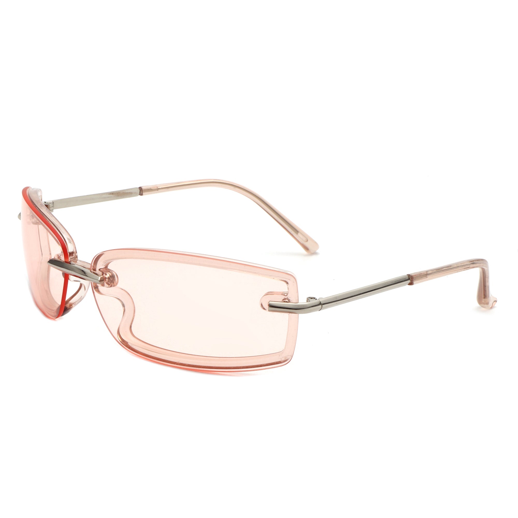 Thalyn - Rectangle Sleek Tinted Sports Color Pop Sunglasses - Charming Charlie