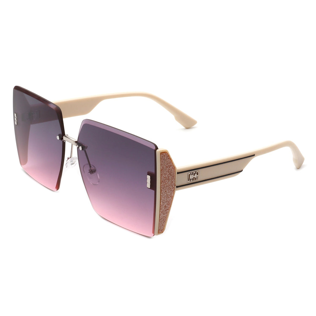 Phoenixy - Square Oversize Half Frame Fashion Women Sunglasses - Charming Charlie