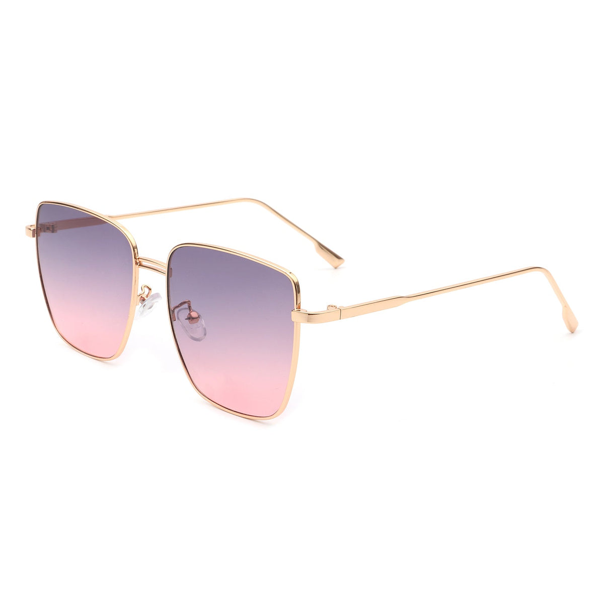 Eskuitan | Women Square Metal Oversize Fashion Sunglasses - Charming Charlie