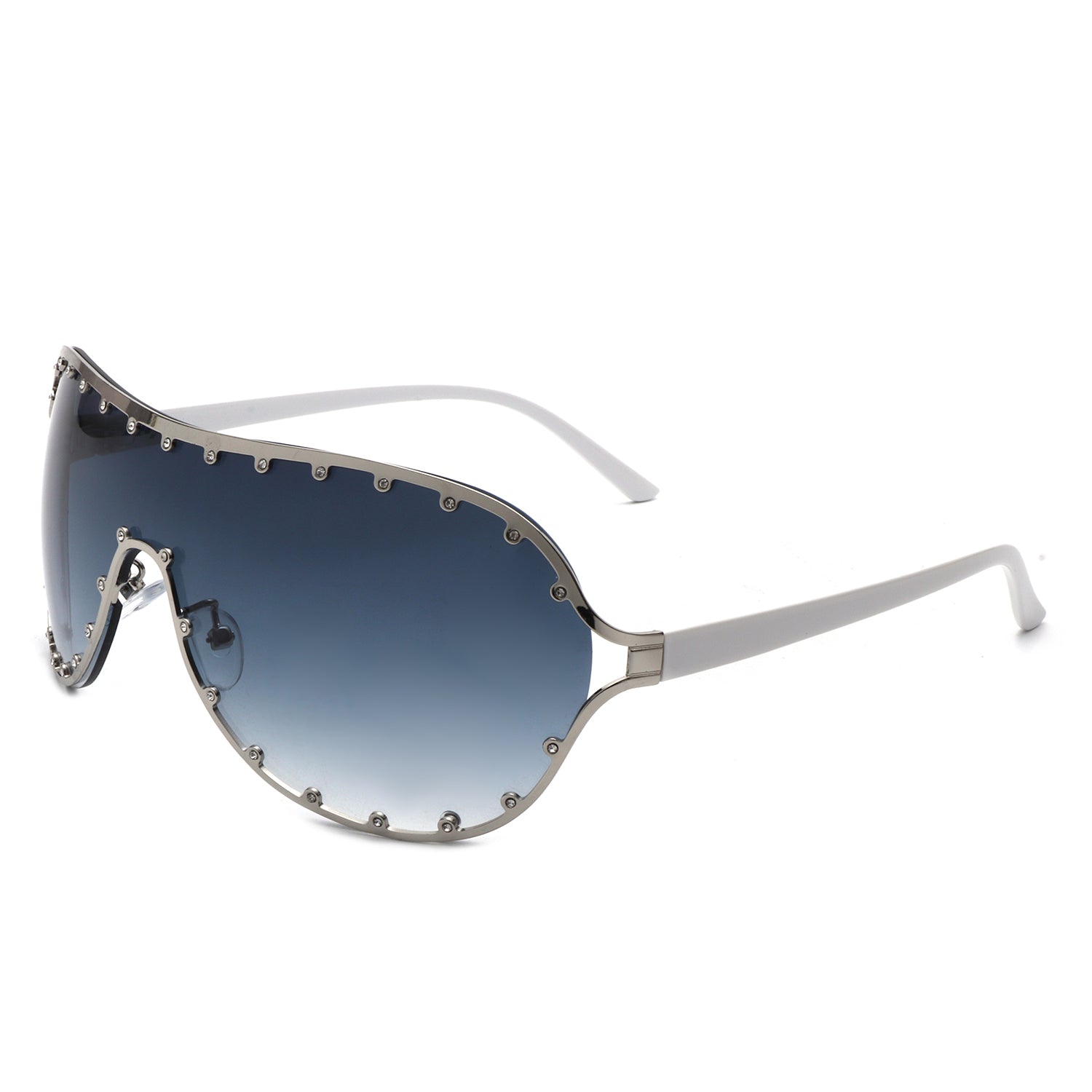 Evanesce - Oversize Rhinestone Design Fashion Women Aviator Sunglasses - Charming Charlie