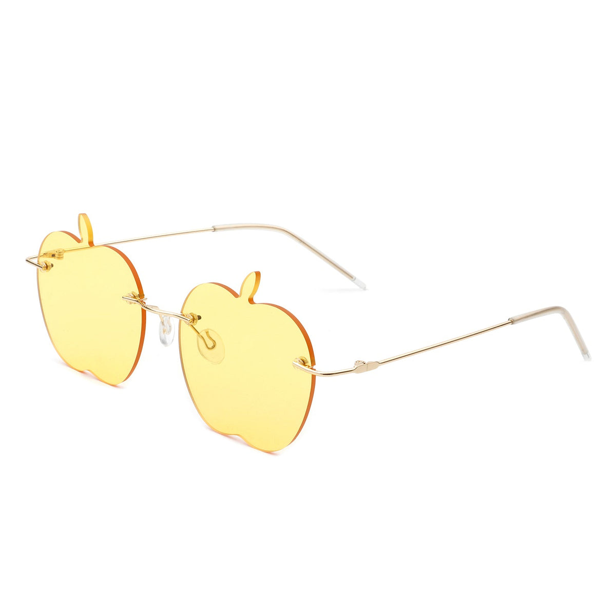 Zephyrus - Rimless Apple Shape Party Frameless Tinted Sunglasses - Charming Charlie
