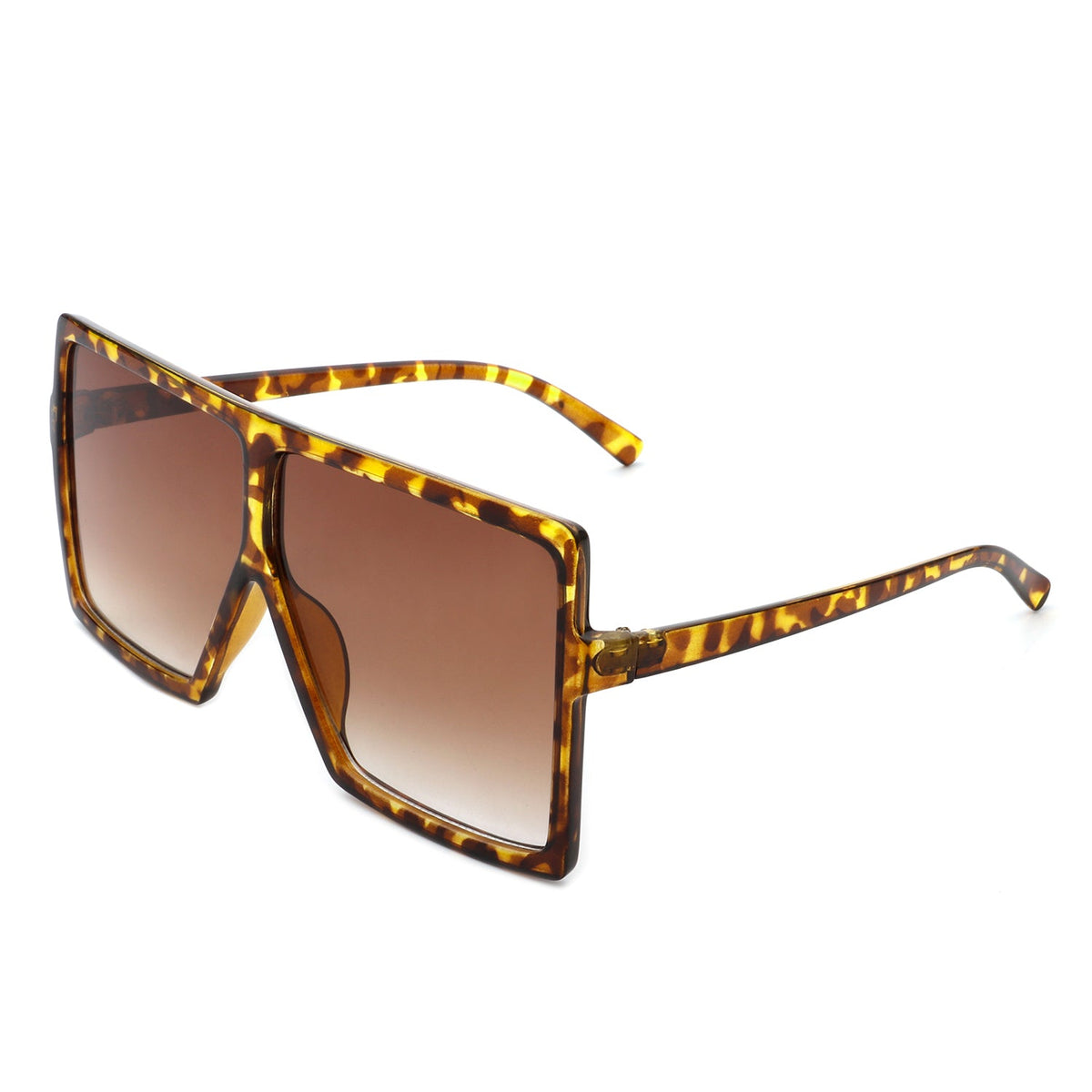 Zenithia - Square Oversize Women Flat Top Fashion Sunglasses - Charming Charlie