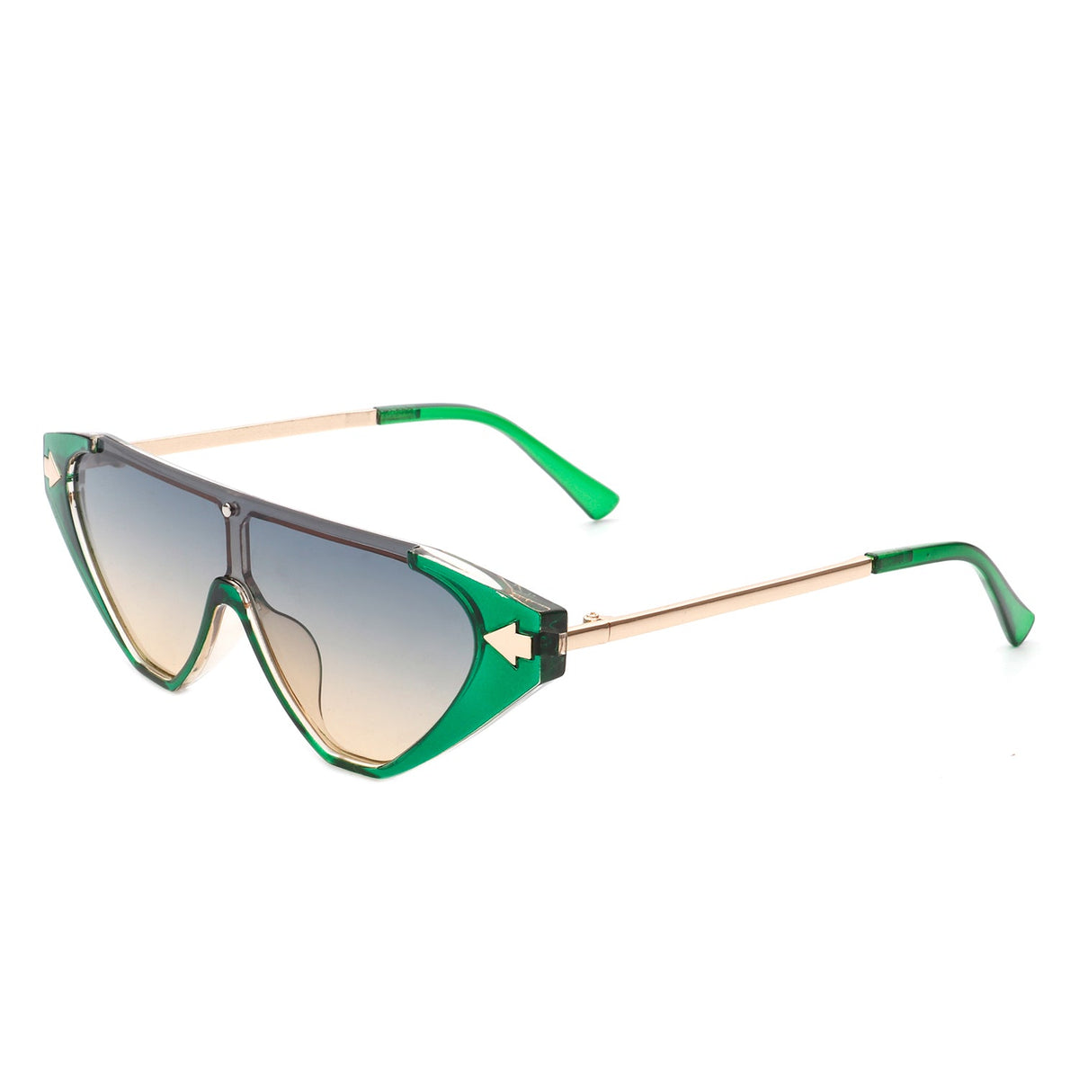Zedillia - Triangle Mod Irregular Fashion Vintage Geometric Retro Sunglasses - Charming Charlie
