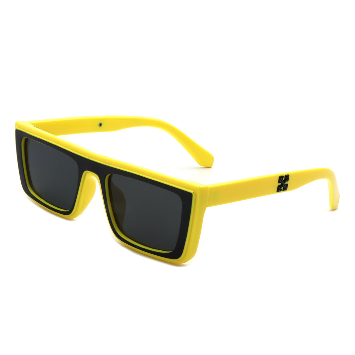 Tybalt - Retro Rectangle Square Flat Top Sunglasses - Charming Charlie
