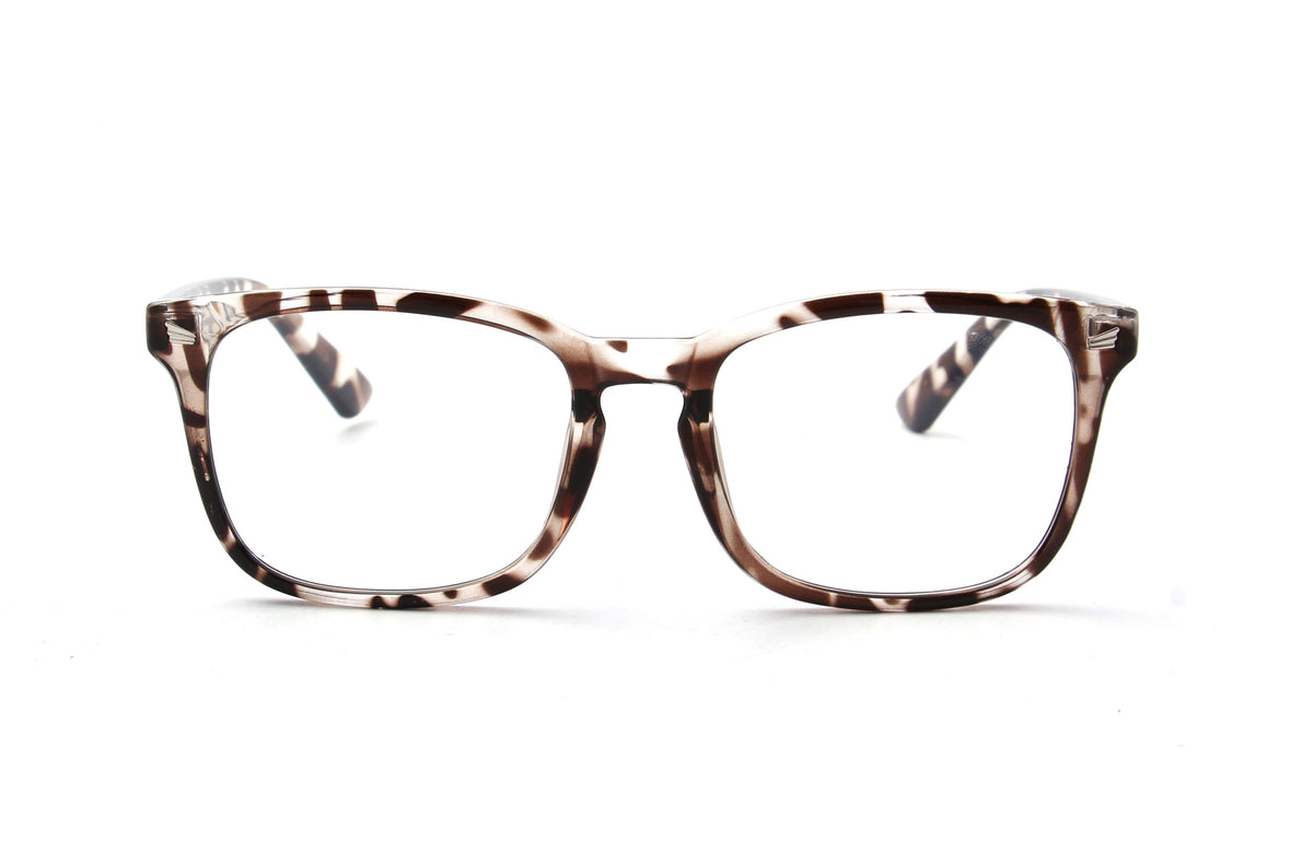 Venezia | Classic Rectangle Horn Rimmed Blue Light Blocker Glasses - Charming Charlie