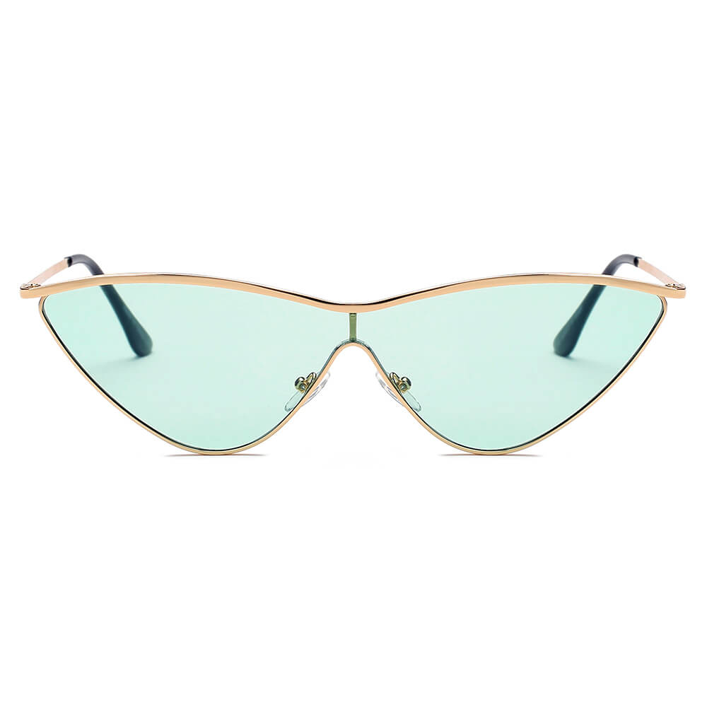 FONTANA | S2067 - Women Metal Cat Eye Sunglasses - Cramilo Eyewear - Stylish Trendy Affordable Sunglasses Clear Glasses Eye Wear Fashion