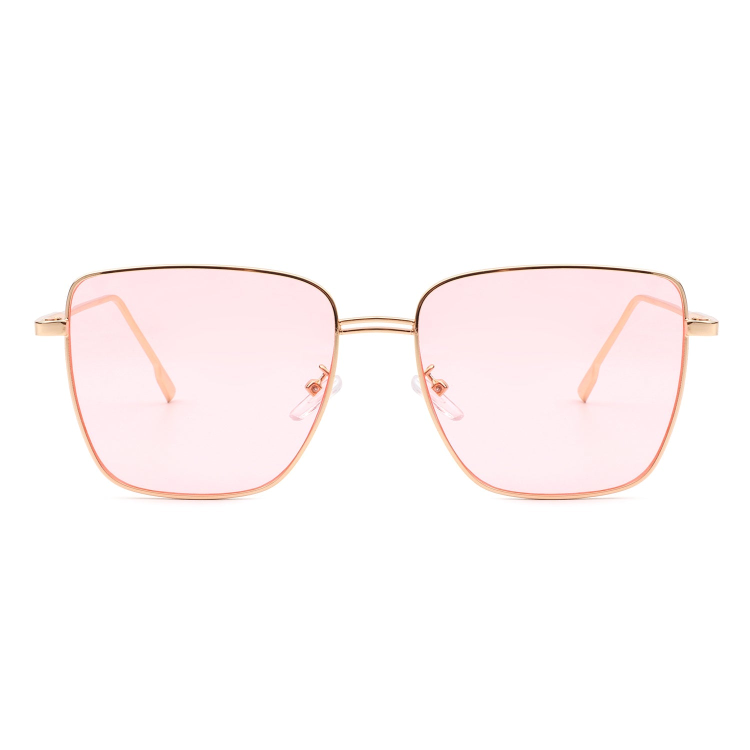 Eskuitan | Women Square Metal Oversize Fashion Sunglasses - Charming Charlie