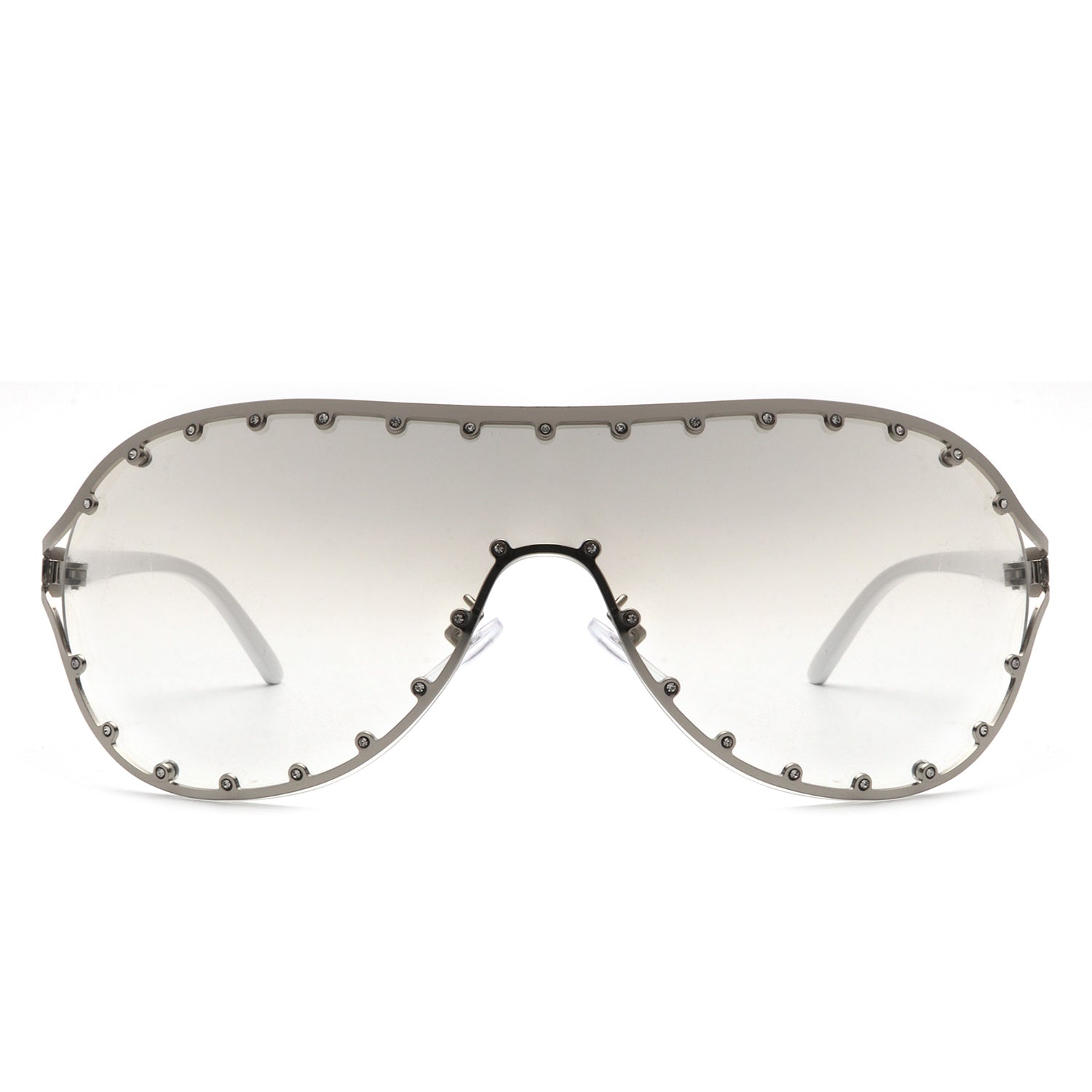 Evanesce - Oversize Rhinestone Design Fashion Women Aviator Sunglasses - Charming Charlie