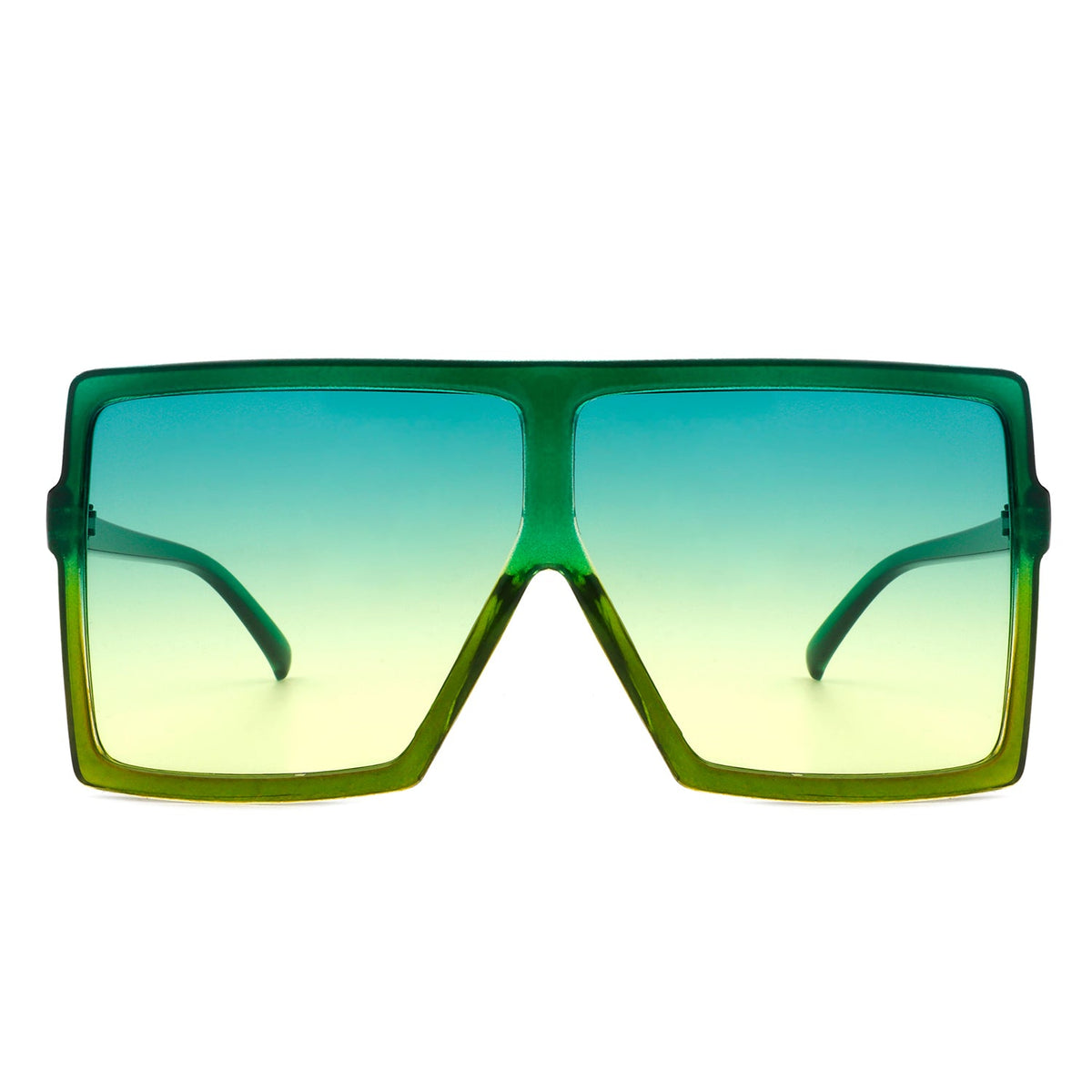 Zenithia - Square Oversize Women Flat Top Fashion Sunglasses - Charming Charlie