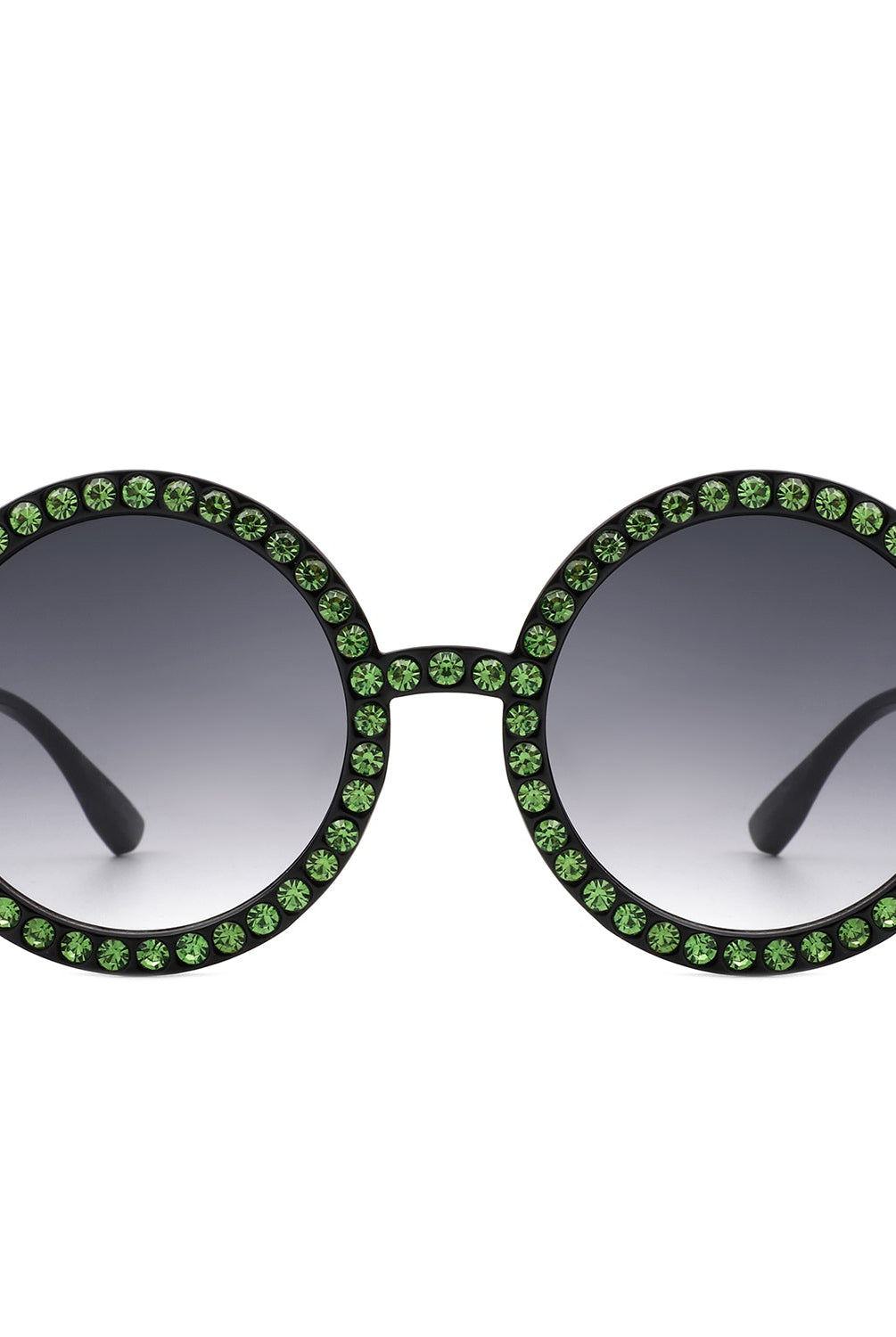 Dreamwey - Round Fashion Rhinestone Circle Oversize Women Sunglasses - Charming Charlie