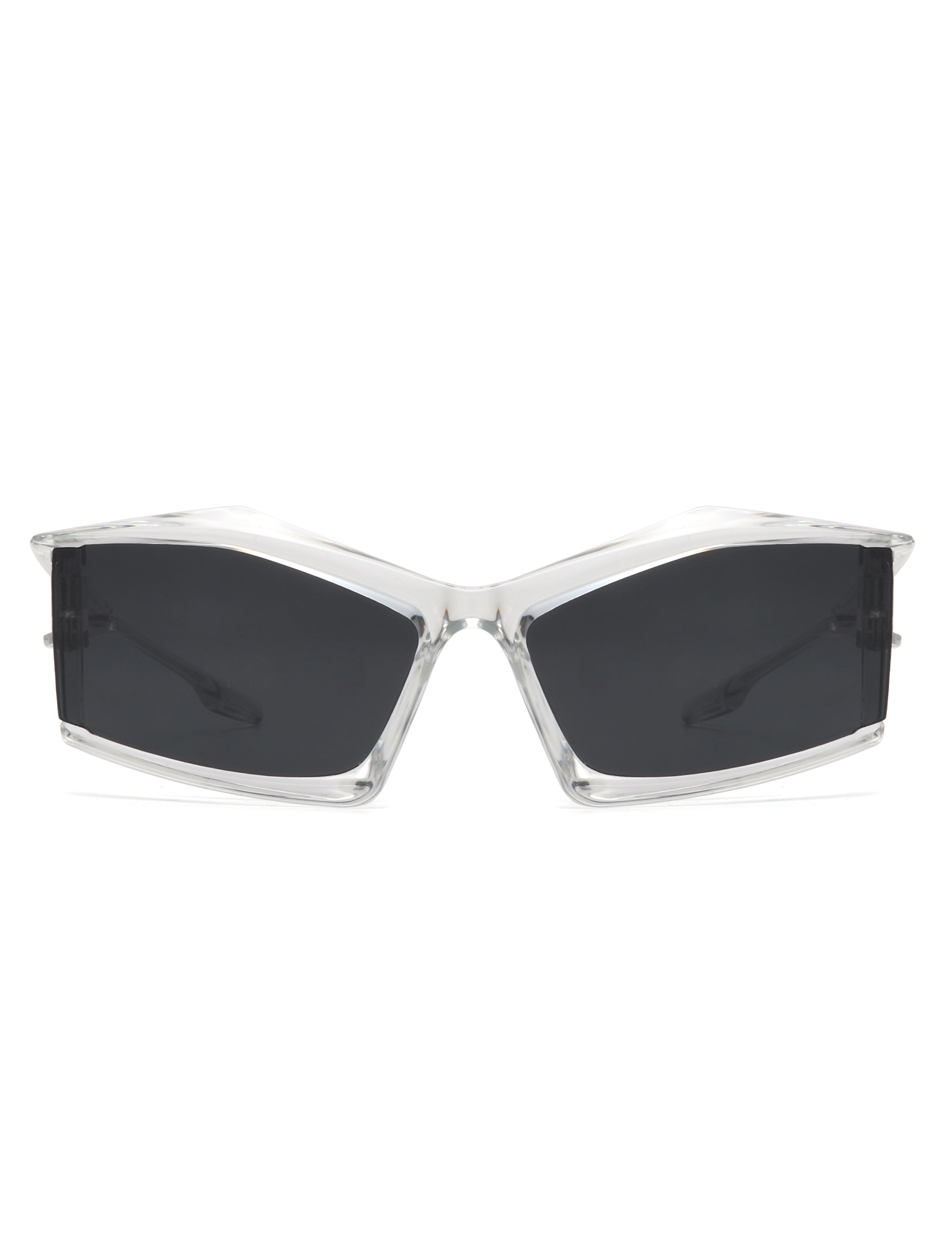 Halo - Futuristic Geometric Rectangle Fashion Sunglasses - Charming Charlie