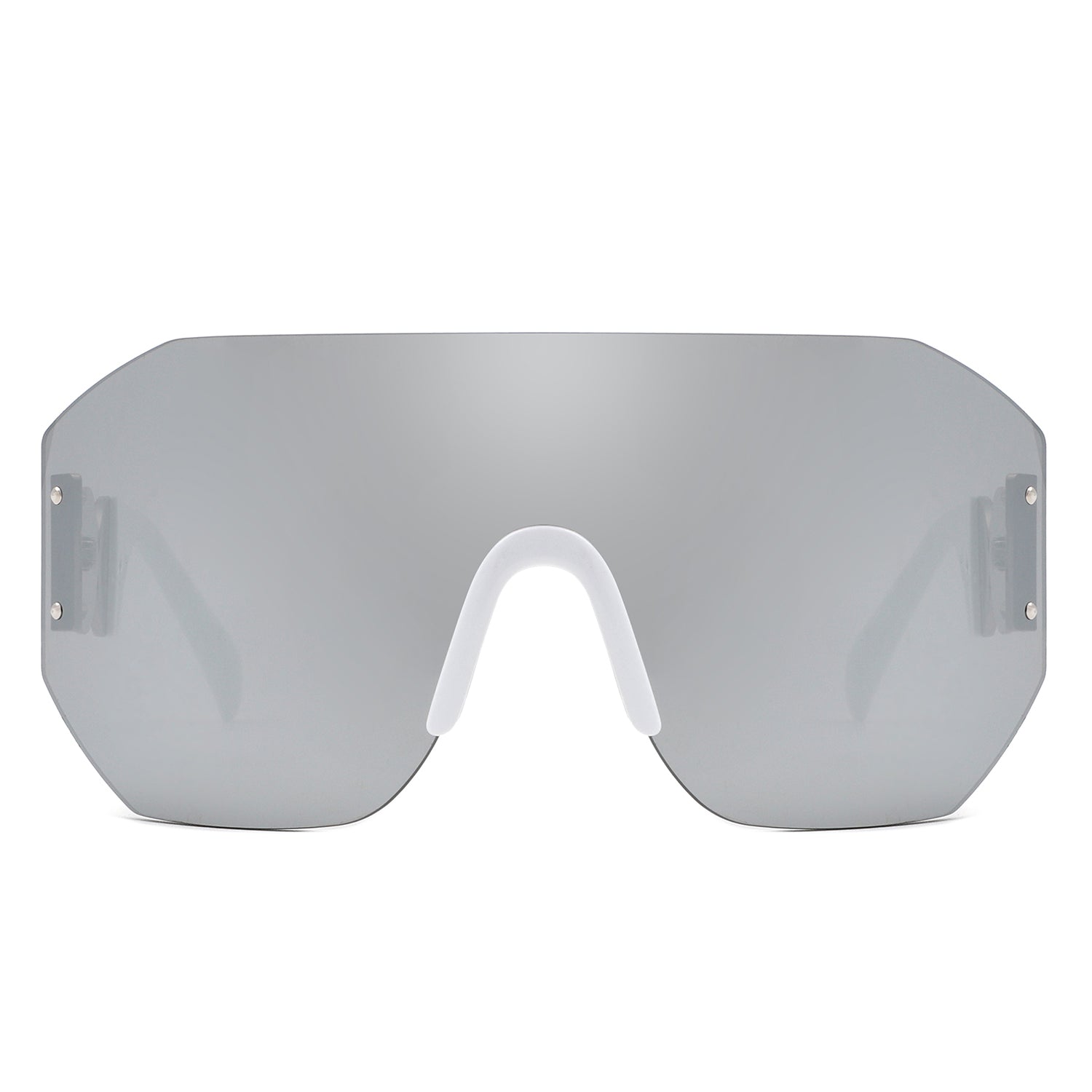 Brio - Oversized Bold Square Retro Rimless Sunglasses - Charming Charlie