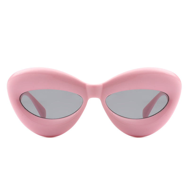 Vexa - Fashion Trendy Cat-eye Thick Frame Sexy Lip Sunglasses - Charming Charlie
