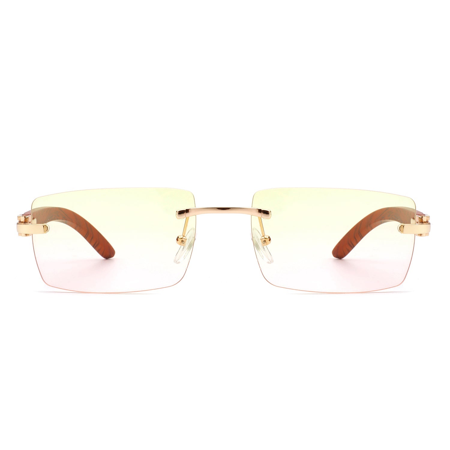 Oceanize - Rectangle Rimless Retro Frameless Fashion Tinted Sunglasses - Charming Charlie
