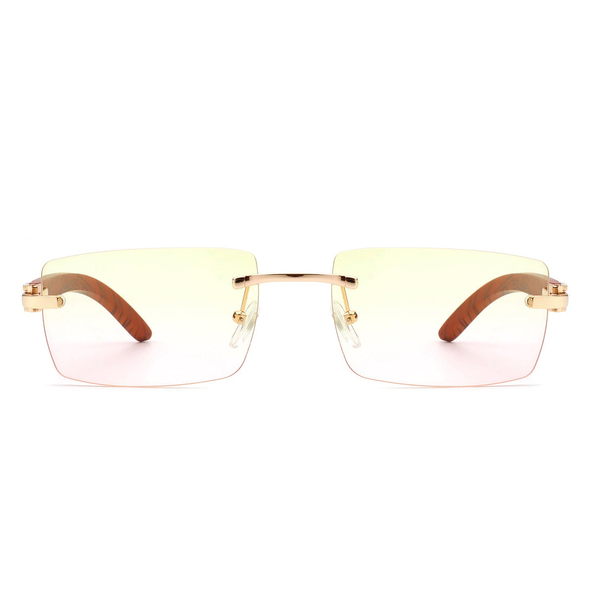 Oceanize - Rectangle Rimless Retro Frameless Fashion Tinted Sunglasses - Charming Charlie