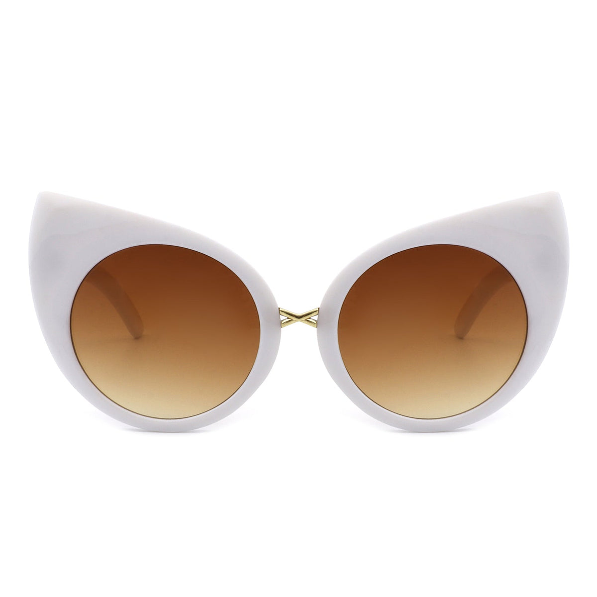 Iridessa - Women Mod Retro High Pointed Oversize Fashion Cat Eye Sunglasses - Charming Charlie