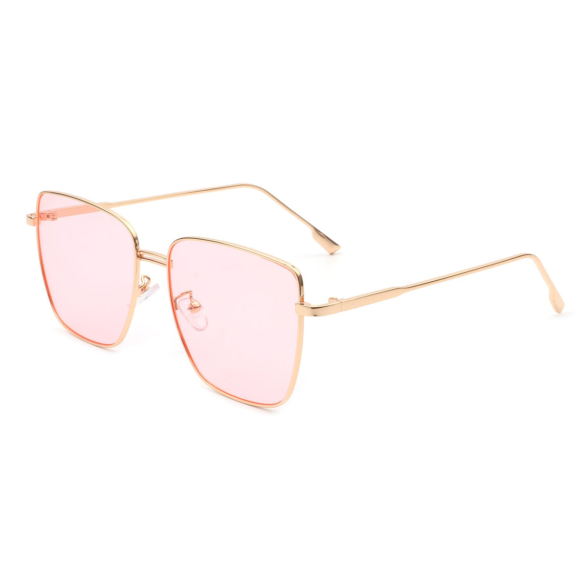 Eskuitan | Women Square Metal Oversize Fashion Sunglasses - Charming Charlie