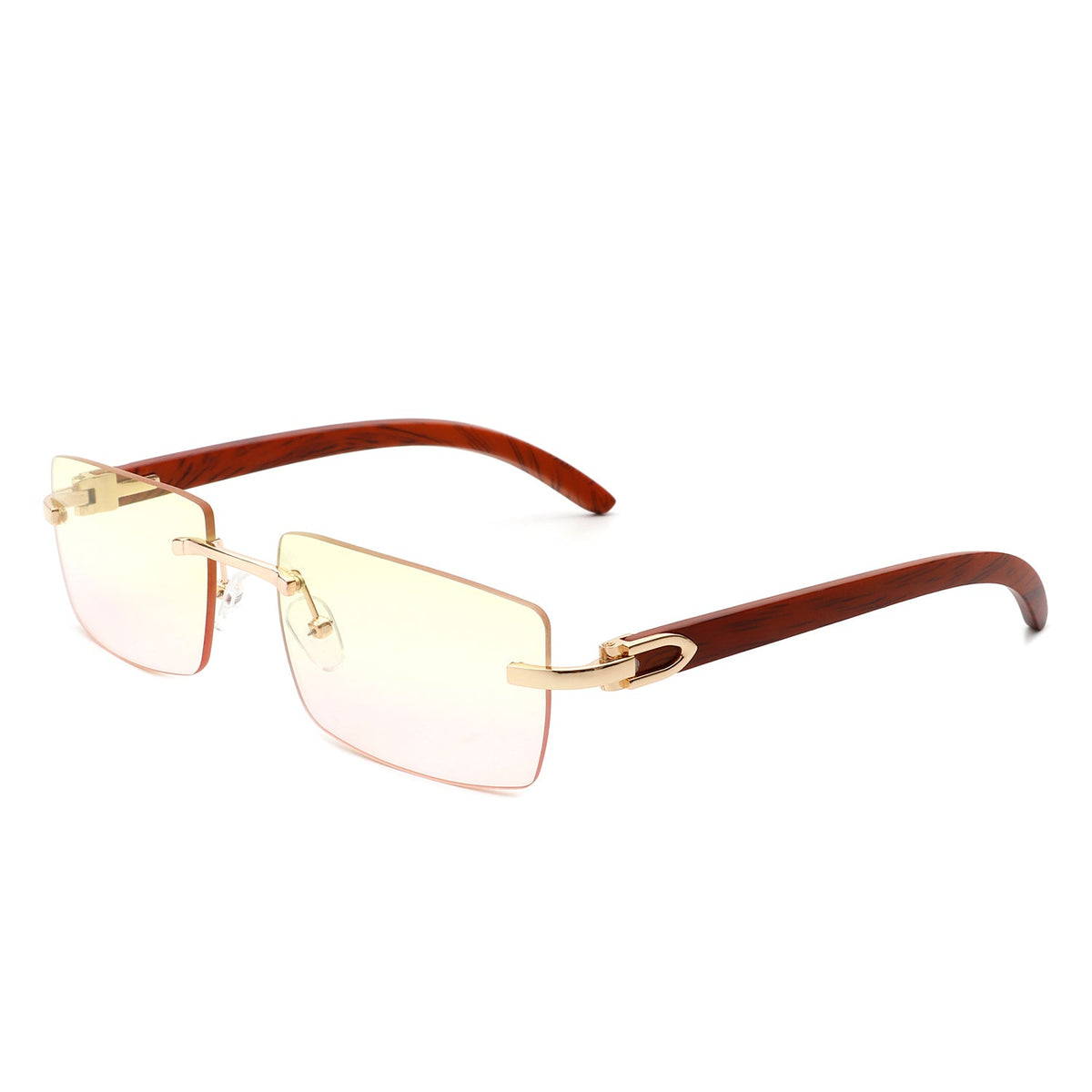 Oceanize - Rectangle Rimless Retro Frameless Fashion Tinted Sunglasses - Charming Charlie