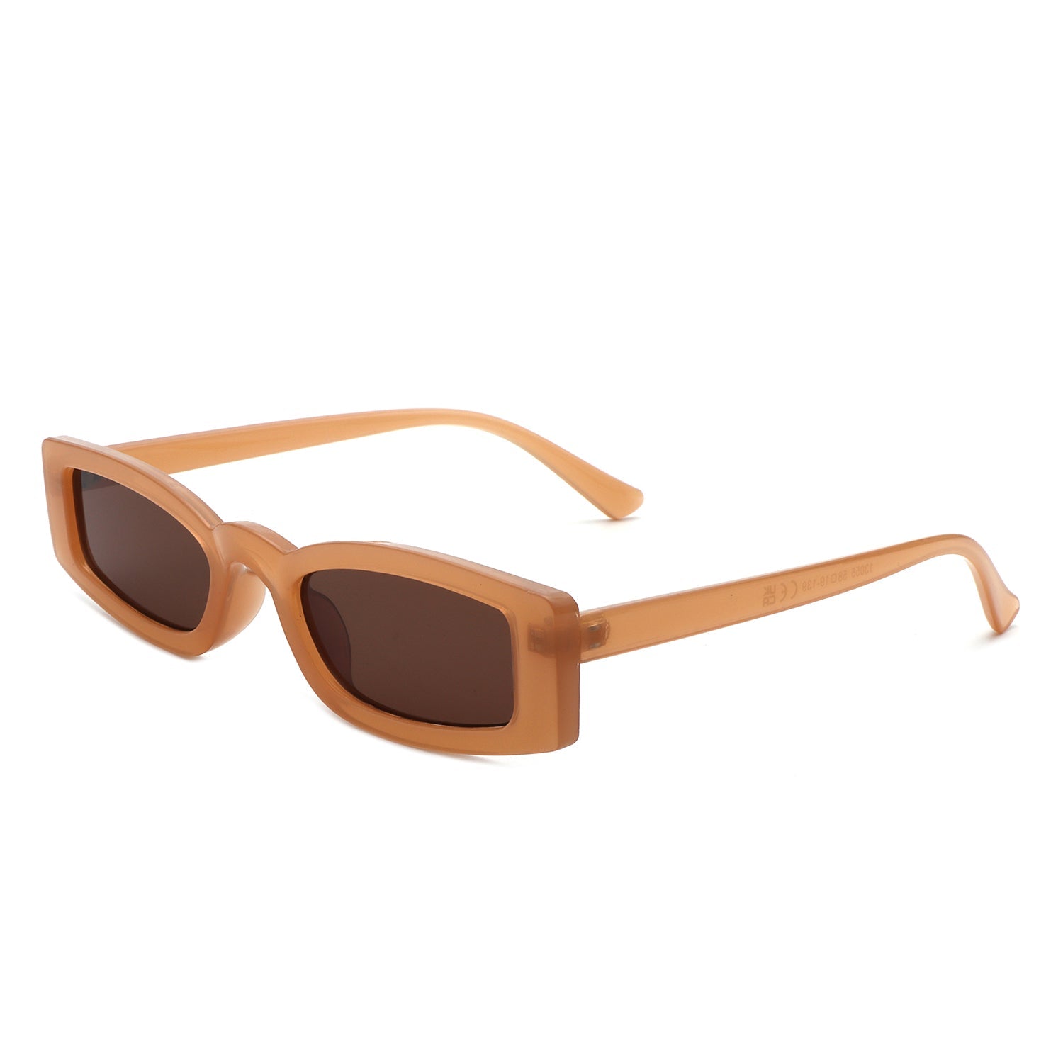 Starzest - Rectangle Slim Retro Tinted Square Vintage Narrow Sunglasses - Charming Charlie