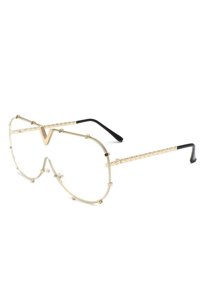 Dazzle - Oversized Luxury Aviator Sunglasses - Charming Charlie