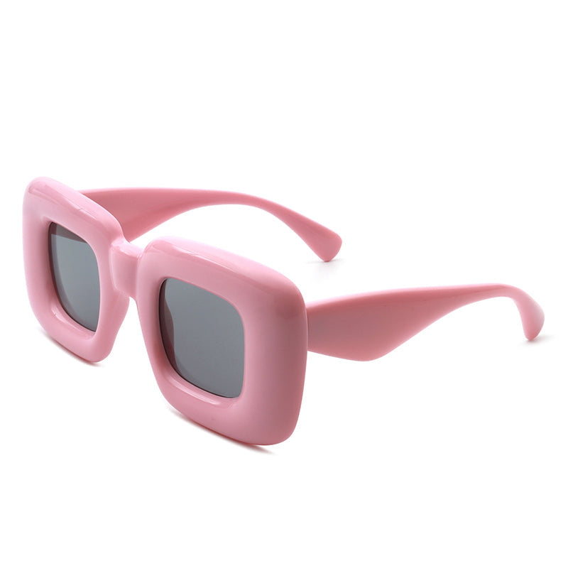 Rayne - Y2K Square Inflated Chunky Retro Funny Sunglasses - Charming Charlie