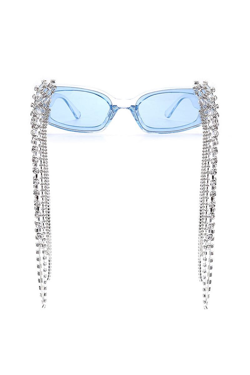 Thyria - Modern Luxury Rhinestone Chi Rectangle Women's Sunglasses - Charming Charlie