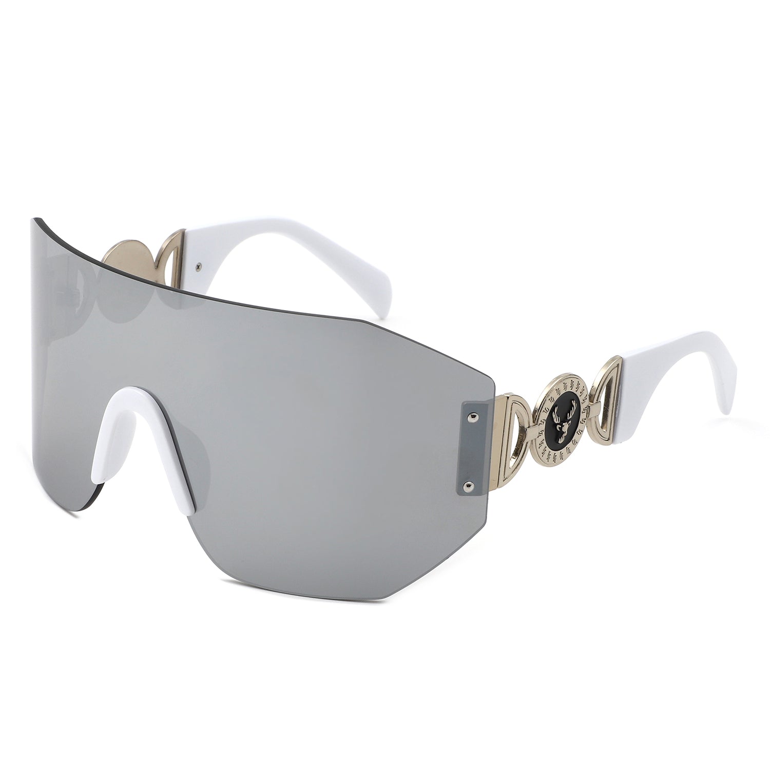 Brio - Oversized Bold Square Retro Rimless Sunglasses - Charming Charlie