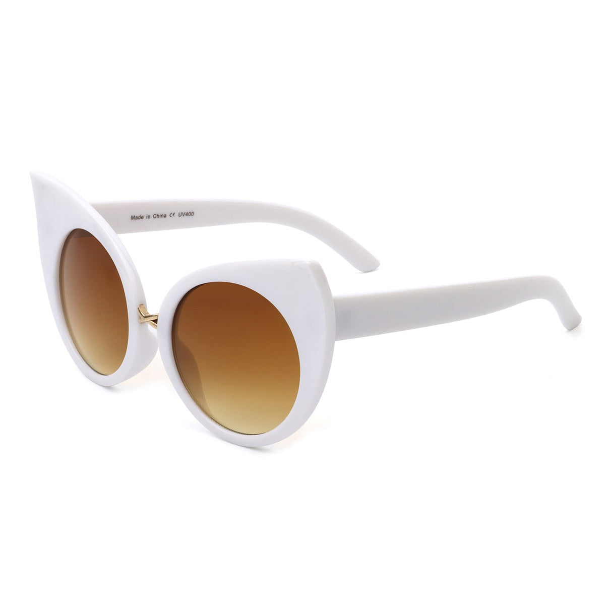 Iridessa - Women Mod Retro High Pointed Oversize Fashion Cat Eye Sunglasses - Charming Charlie