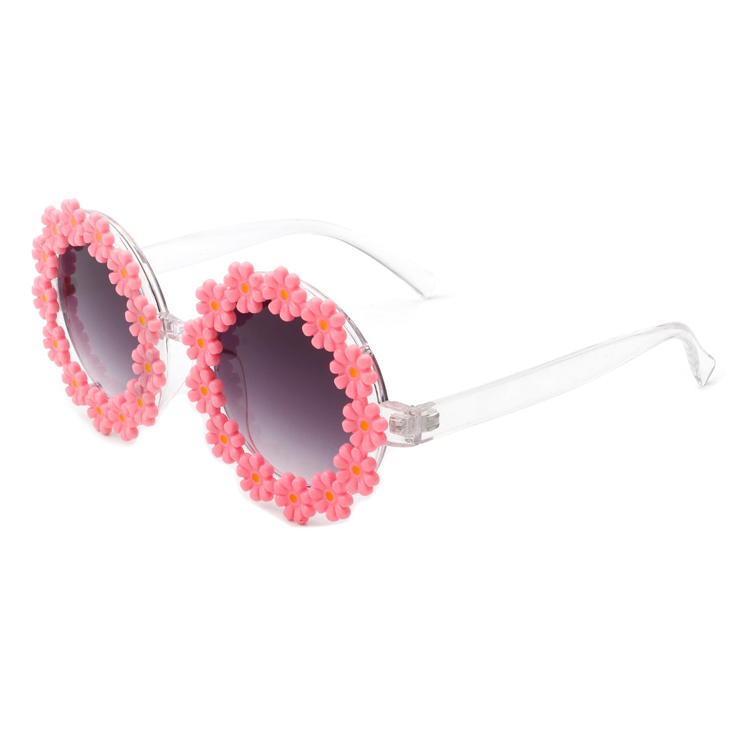 Ysabelia - Round Daisy Flower Shape Circle Party Floral Women Sunglasses - Charming Charlie