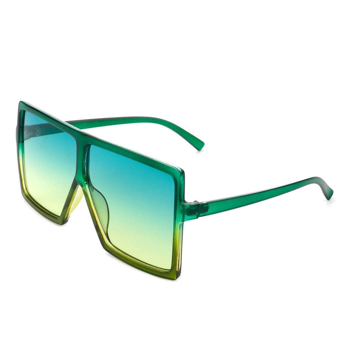 Zenithia - Square Oversize Women Flat Top Fashion Sunglasses - Charming Charlie