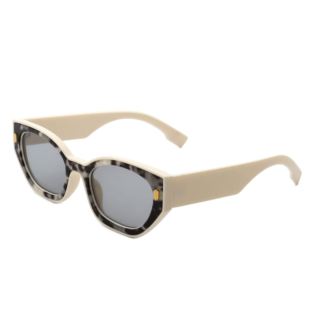 Dawnmist - Geometric Retro Round Irregular Narrow Cat Eye Sunglasses - Charming Charlie