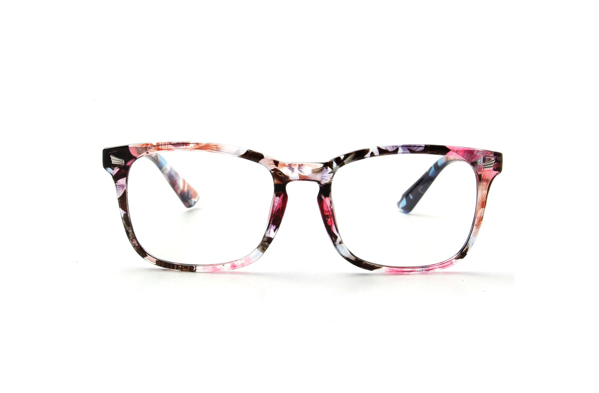 Venezia | Classic Rectangle Horn Rimmed Blue Light Blocker Glasses - Charming Charlie