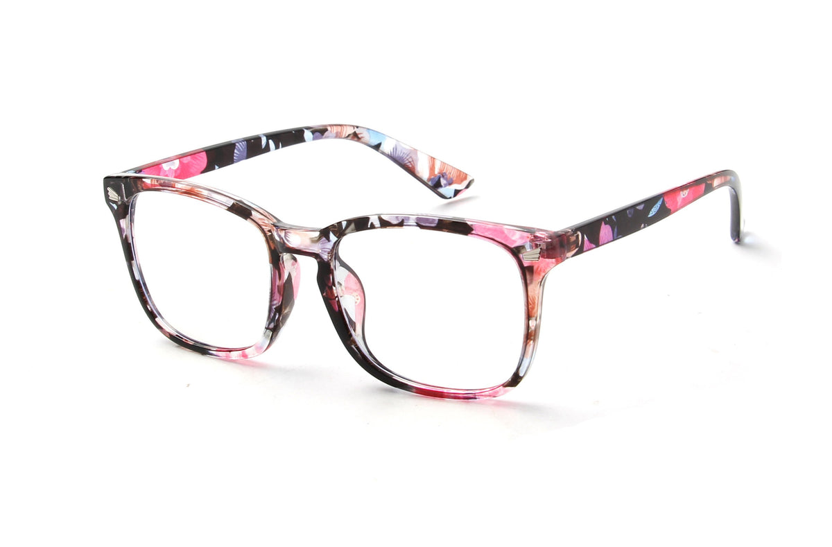 Venezia | Classic Rectangle Horn Rimmed Blue Light Blocker Glasses - Charming Charlie