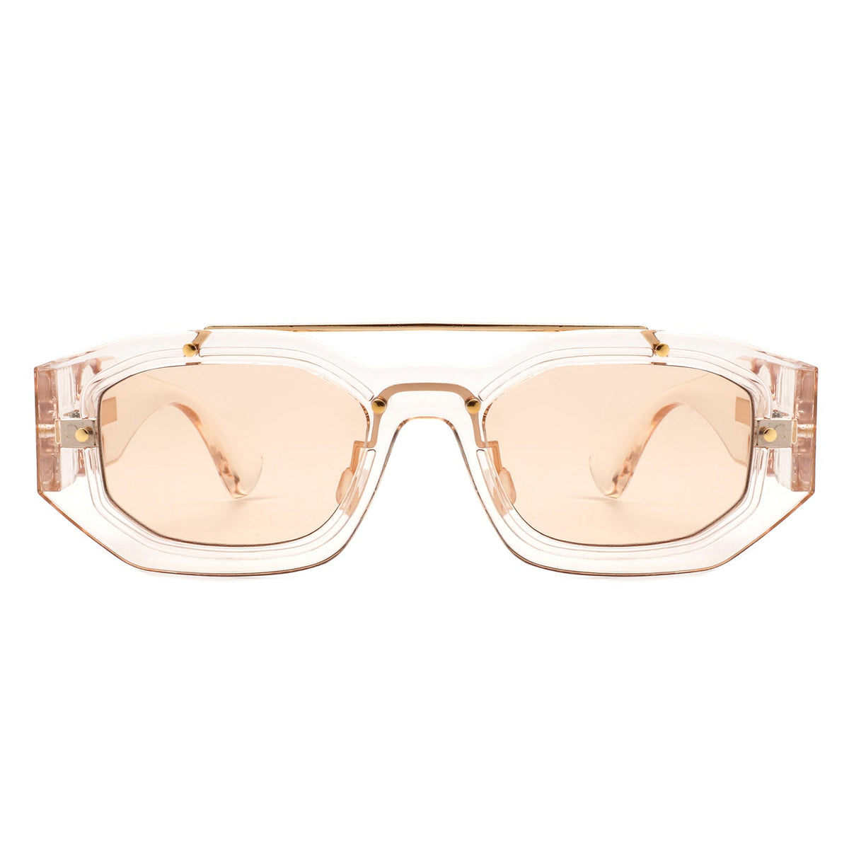 Xanadusk- Geometric Retro Irregular Brow-Bar Square Fashion Sunglasses - Charming Charlie