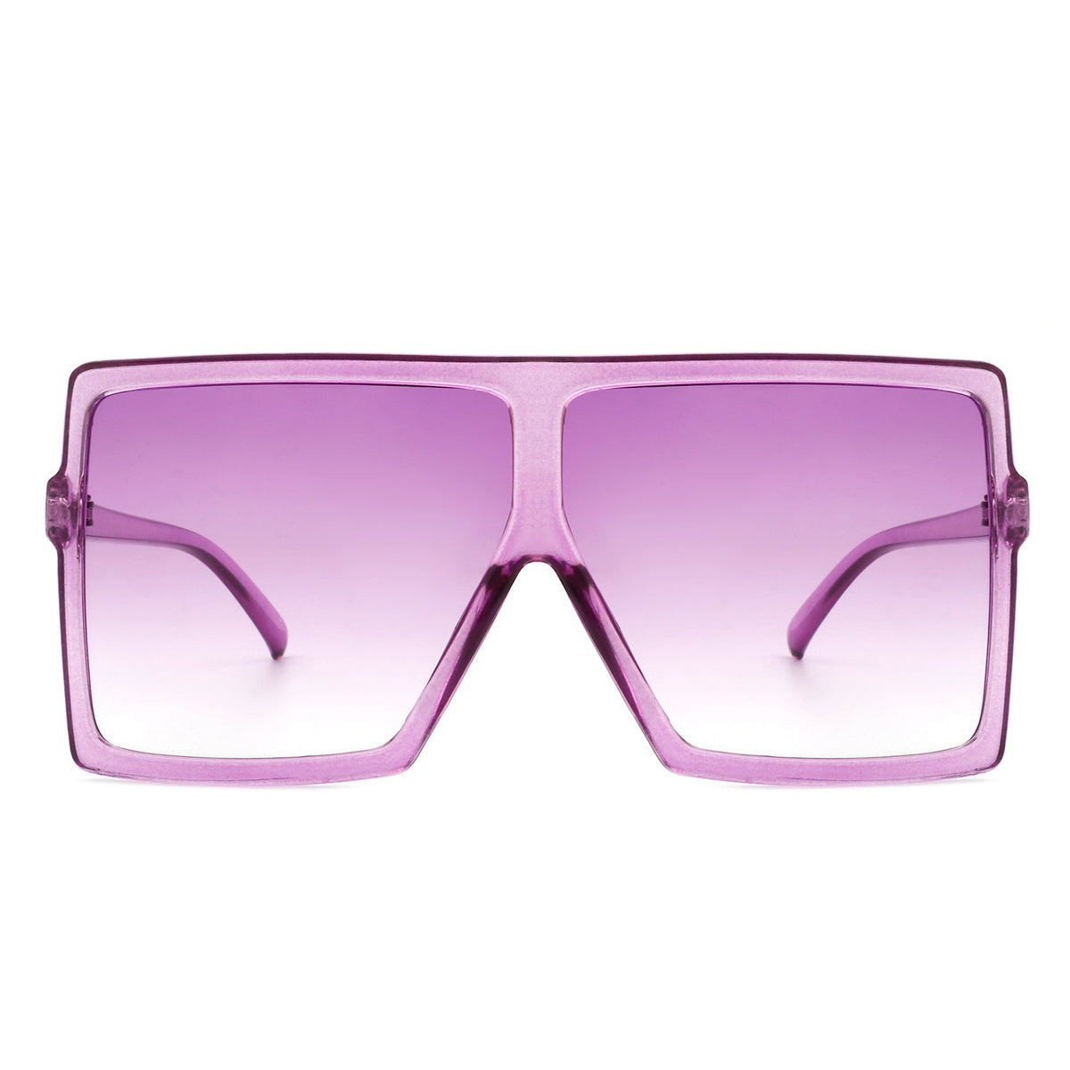 Zenithia - Square Oversize Women Flat Top Fashion Sunglasses - Charming Charlie