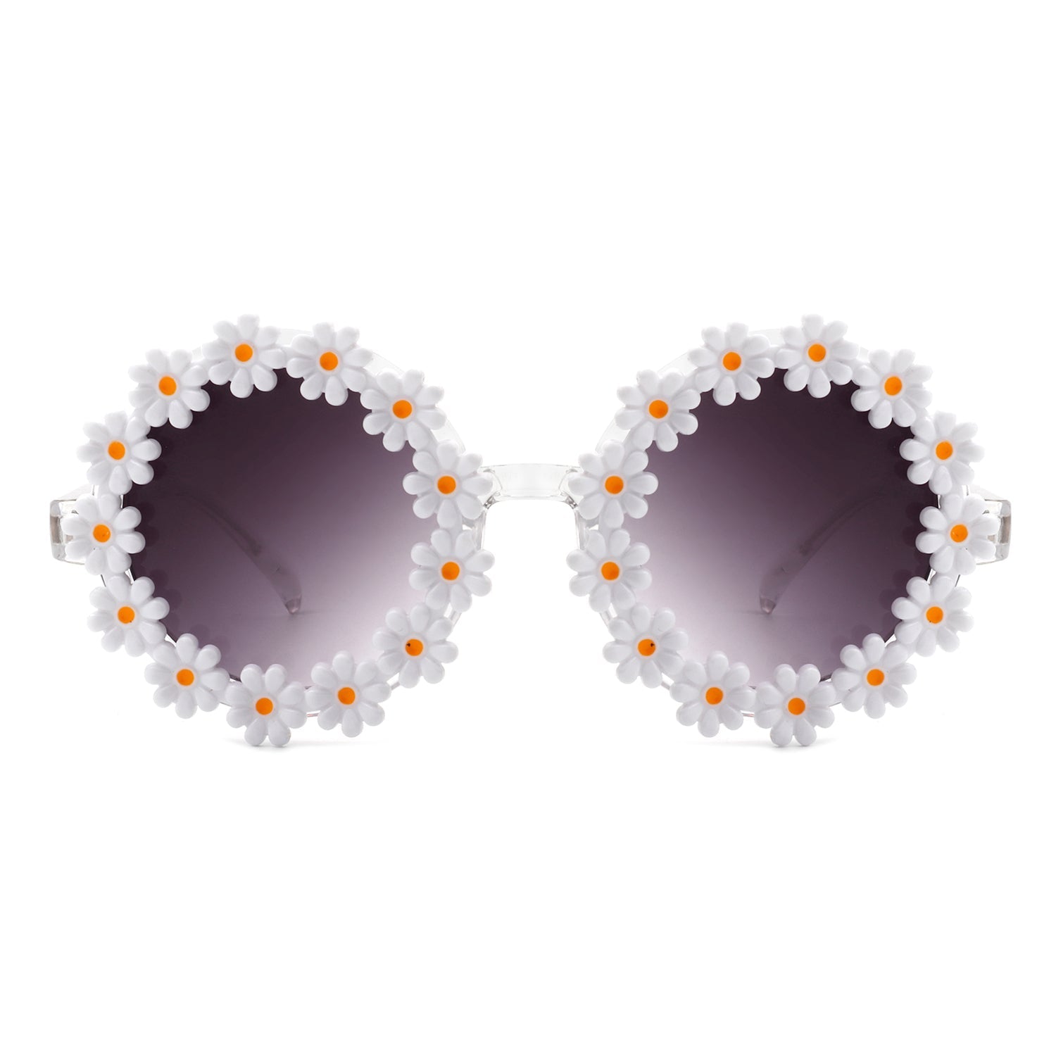 Ysabelia - Round Daisy Flower Shape Circle Party Floral Women Sunglasses - Charming Charlie