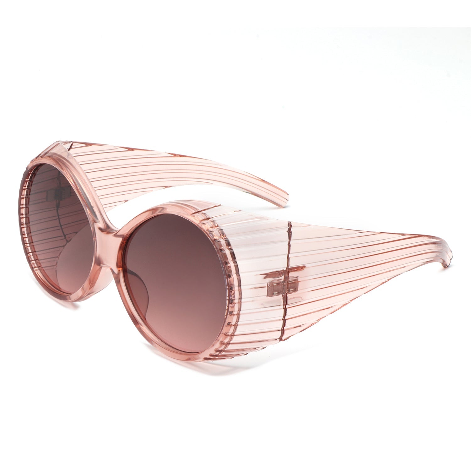 Radiant - Oversized Round Wrap-Around Fashion Women's Sunglasses - Charming Charlie