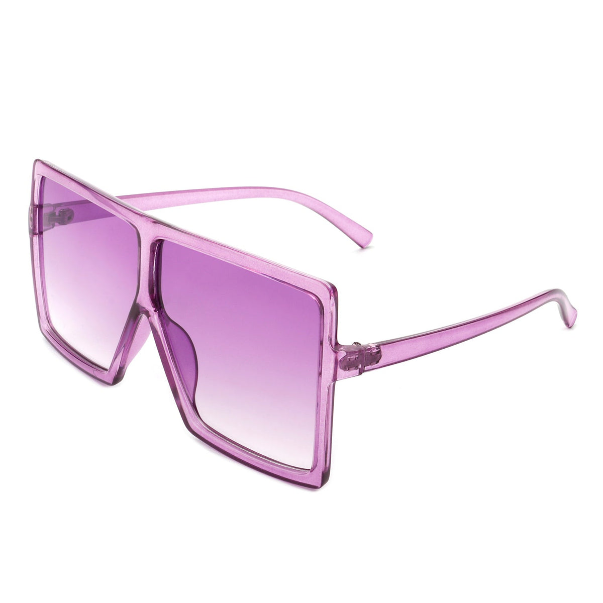 Zenithia - Square Oversize Women Flat Top Fashion Sunglasses - Charming Charlie