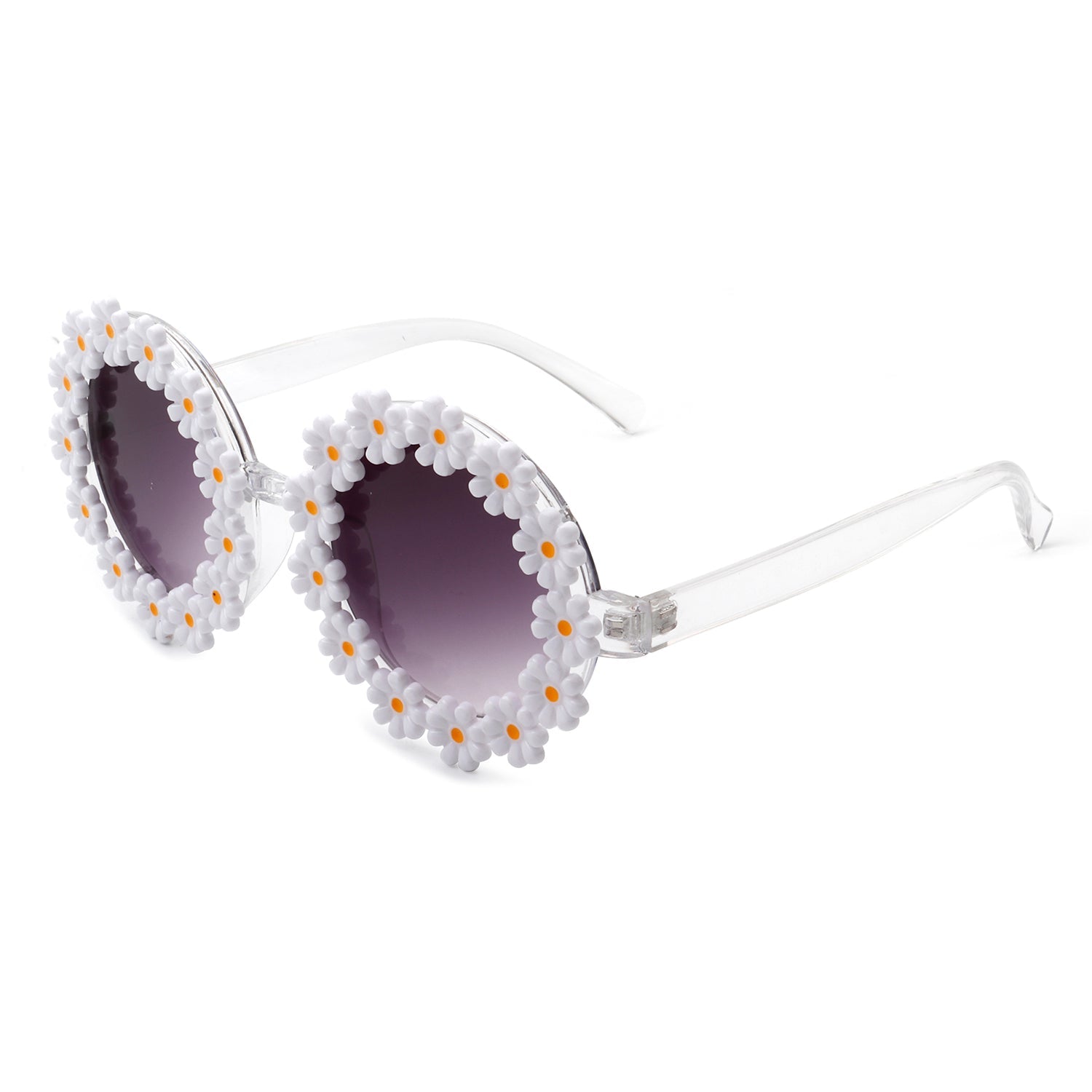 Ysabelia - Round Daisy Flower Shape Circle Party Floral Women Sunglasses - Charming Charlie