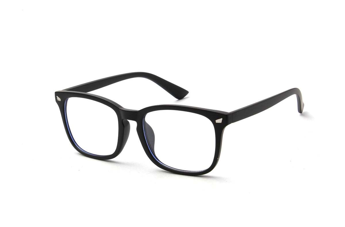 Venezia | Classic Rectangle Horn Rimmed Blue Light Blocker Glasses - Charming Charlie