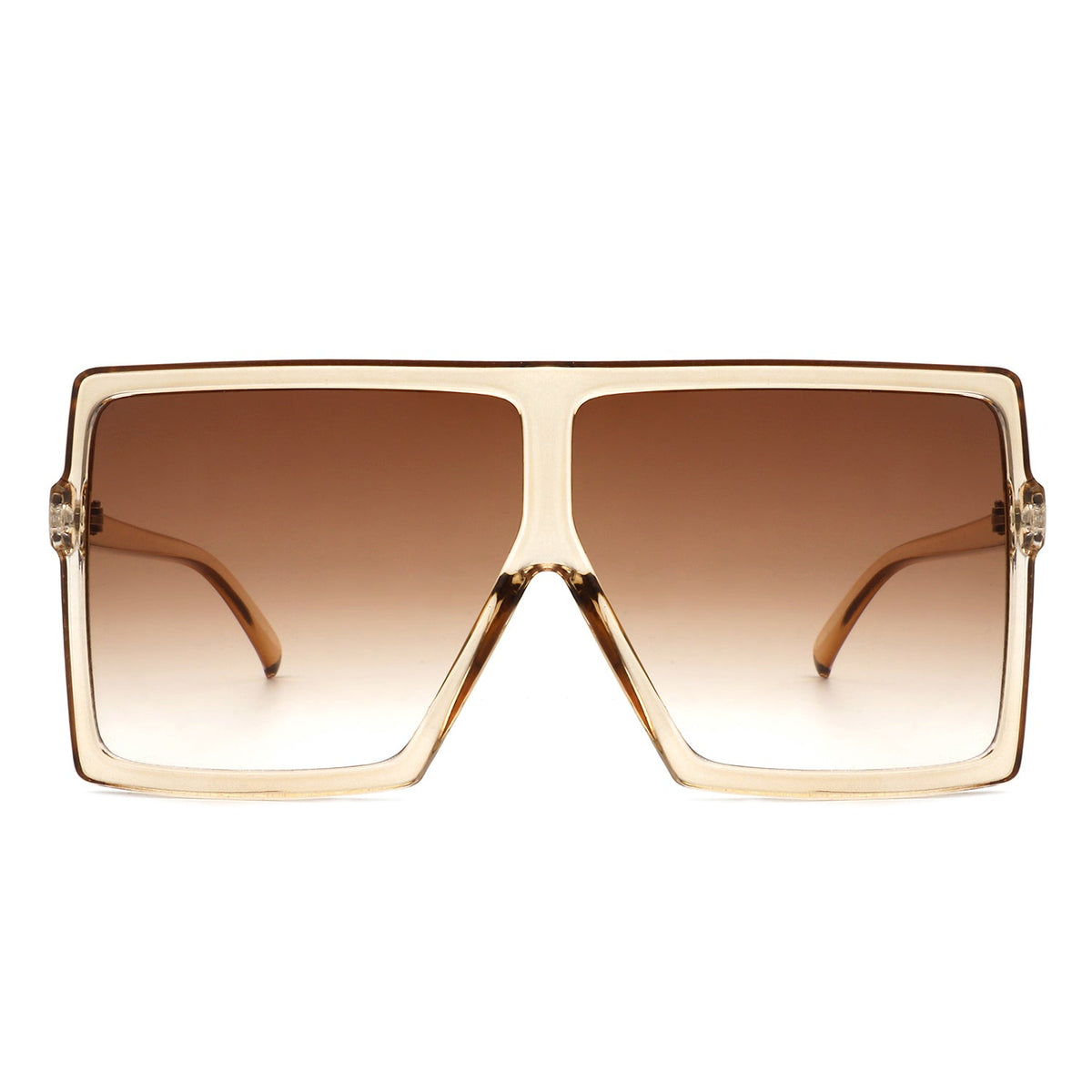 Zenithia - Square Oversize Women Flat Top Fashion Sunglasses - Charming Charlie