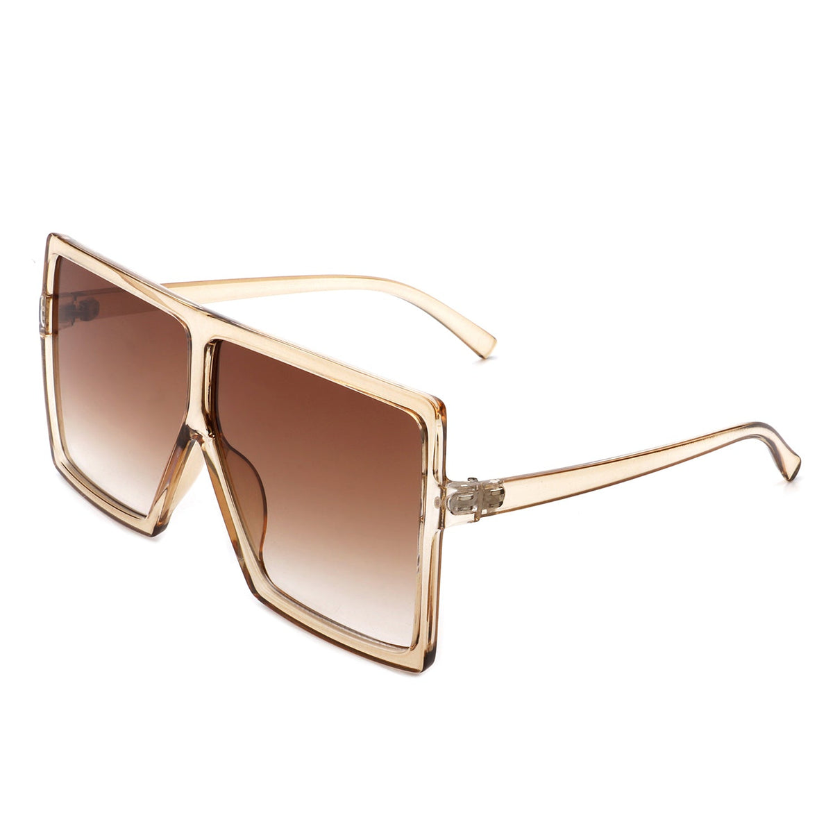 Zenithia - Square Oversize Women Flat Top Fashion Sunglasses - Charming Charlie
