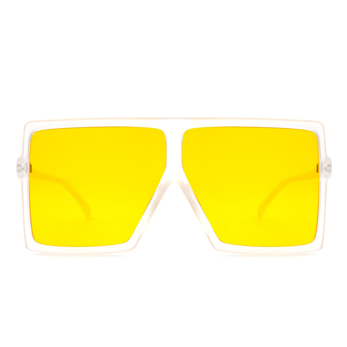 Zenithia - Square Oversize Women Flat Top Fashion Sunglasses - Charming Charlie