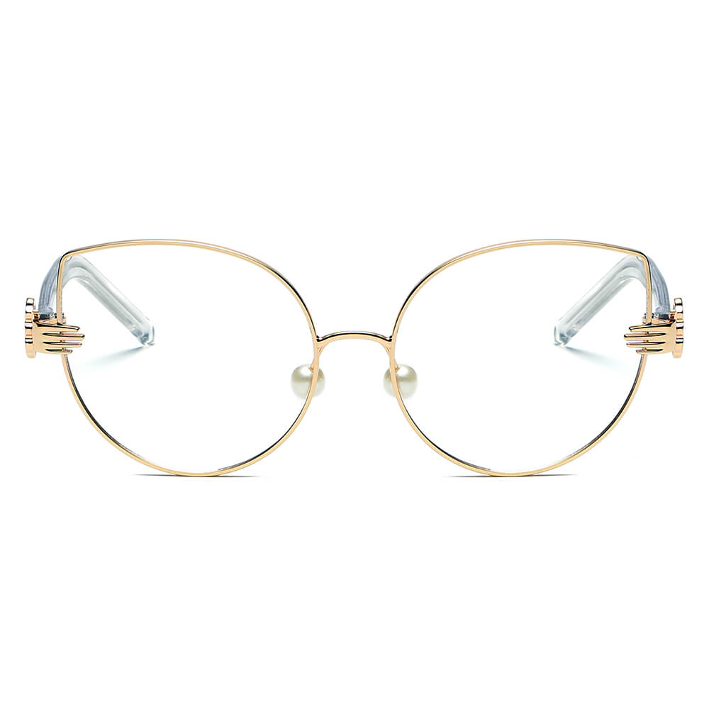 CENTRALIA | S2042 - Women Metal Frame Cat Eye Hands Classic Sunglasses - Cramilo Eyewear - Stylish Trendy Affordable Sunglasses Clear Glasses Eye Wear Fashion