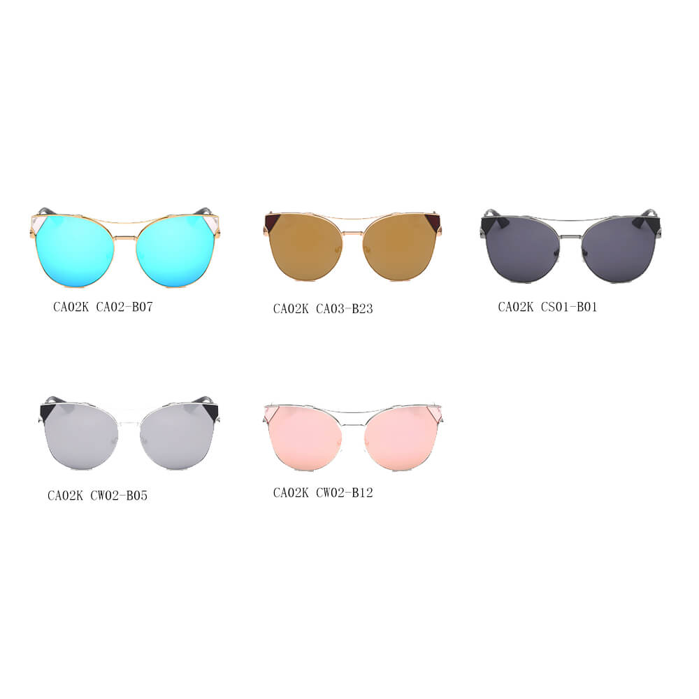 CLARCKSTON | CA02 - Women's Trendy Mirrored Lens Cat Eye Sunglasses - Cramilo Eyewear - Stylish Trendy Affordable Sunglasses Clear Glasses Eye Wear Fashion