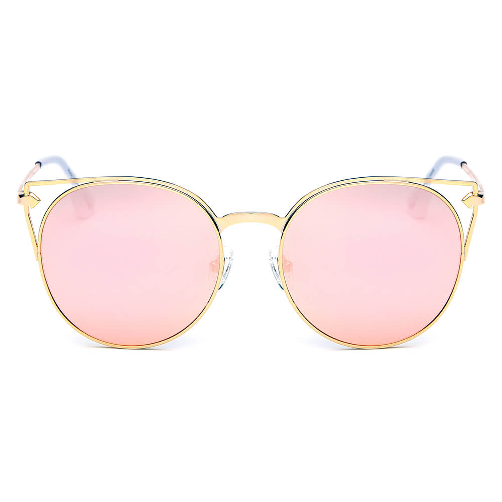 CLAYTON | CA04 - Women Round Petite Cat Eye Sunglasses Circle - Cramilo Eyewear - Stylish Trendy Affordable Sunglasses Clear Glasses Eye Wear Fashion