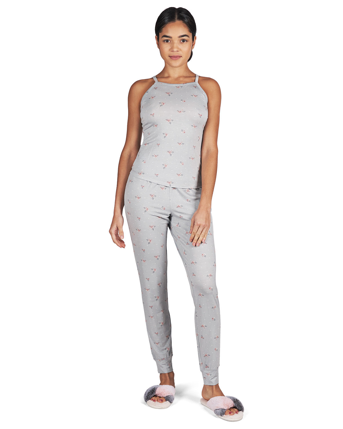 Women's Ditsy Floral Bamboo Blend Thin Strap Tank Top - Charming Charlie