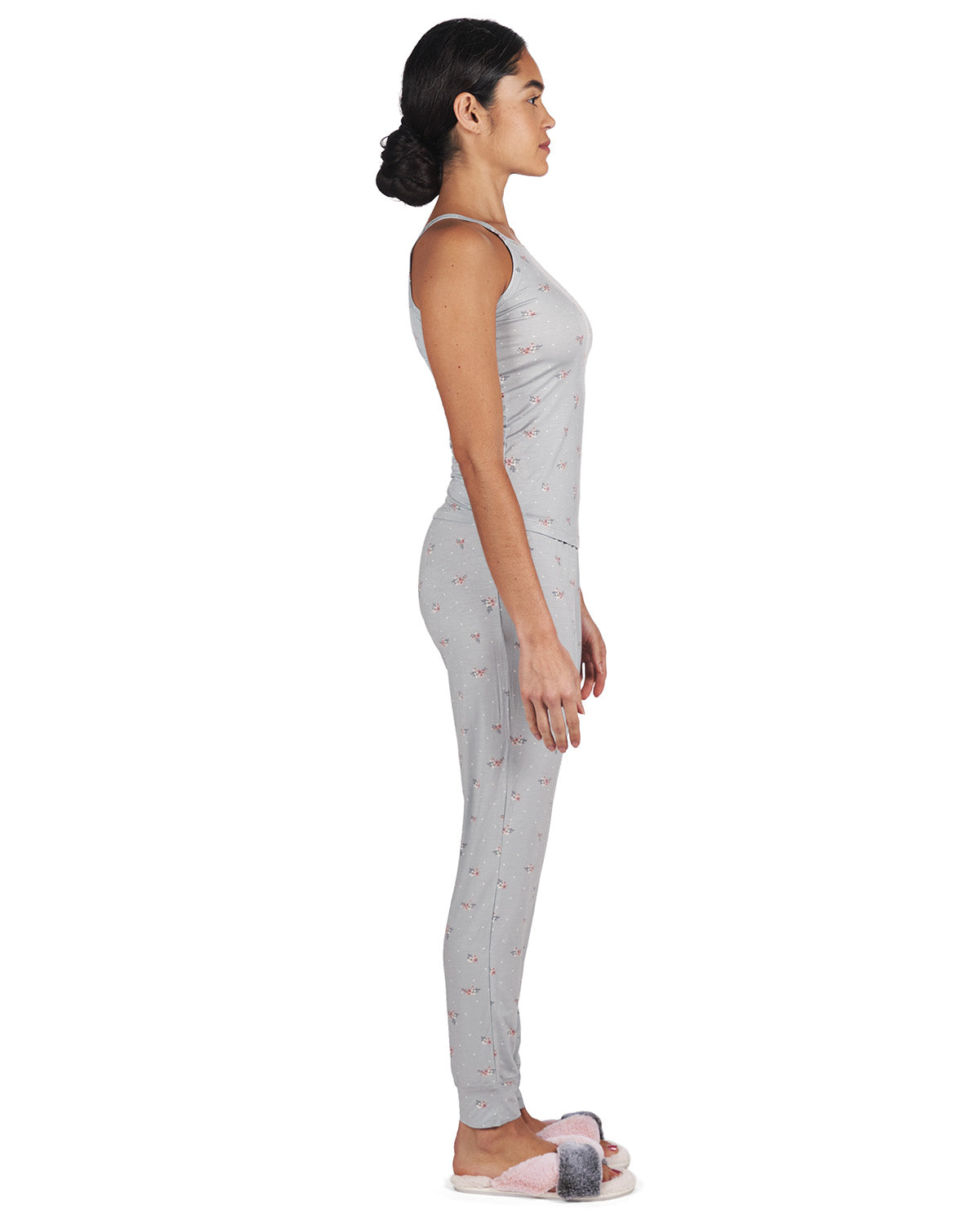 Women's Ditsy Floral Bamboo Blend Thin Strap Tank Top - Charming Charlie
